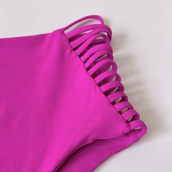 L Space Bikini Womens Harrington High waist Bitsy Cut Pink Small - Picture 8 of 11